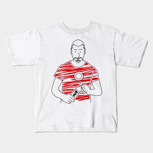 doodles of famous soccer player Kids T-Shirt